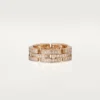 Maillon Panthere-ring, drievoudige rij, bezet