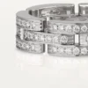 Maillon Panthere-ring, drievoudige rij, bezet