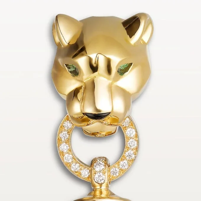 Panthere De Cartier-armband, aan ketting, diamanten