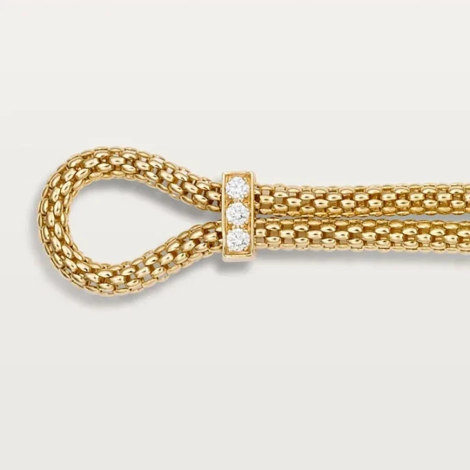 Panthere De Cartier-armband, aan ketting, diamanten