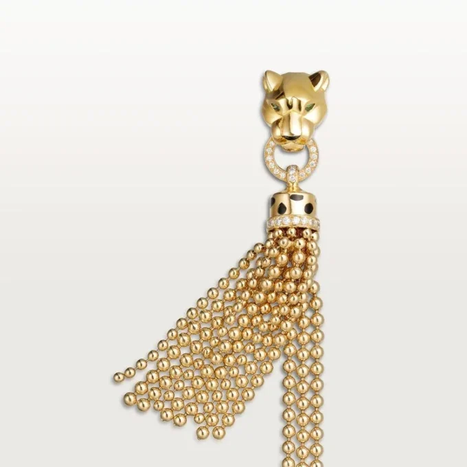 Panthere De Cartier-armband, aan ketting, diamanten