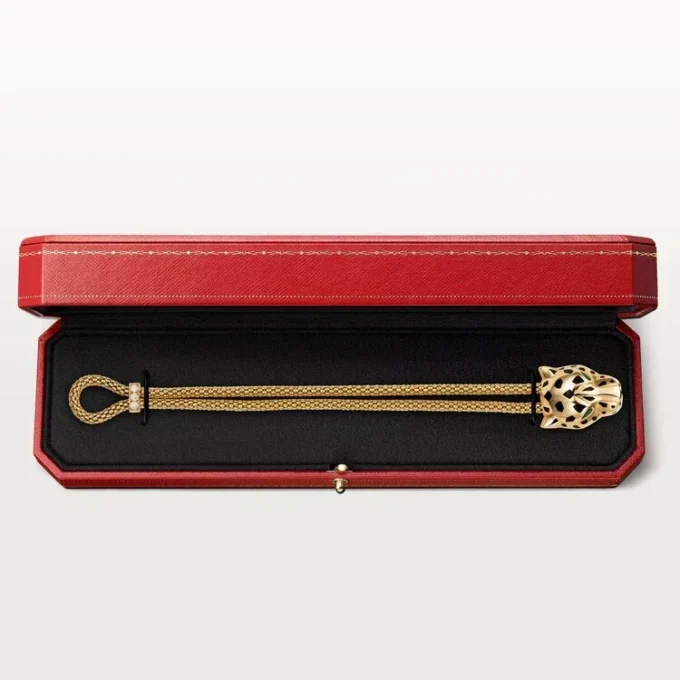 Panthere De Cartier-armband, aan ketting, diamanten