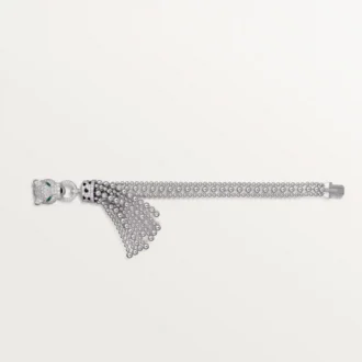 Panthere De Cartier-armband, aan ketting, half bezet