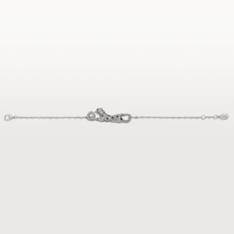 Panthere De Cartier-armband, aan ketting, half bezet