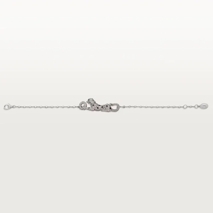 Panthere De Cartier-armband, aan ketting, half bezet