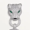 Panthere De Cartier-armband, aan ketting, half bezet
