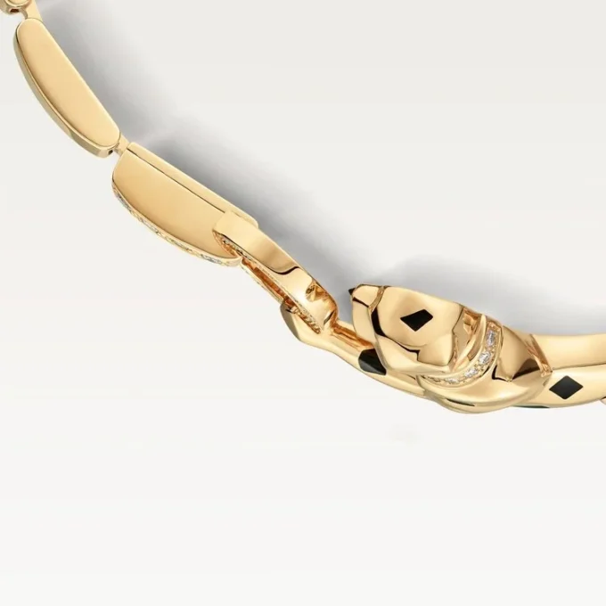 Panthere De Cartier-armband – geelgoud, lak, diamant, tsavoriet, onyx – Cartier