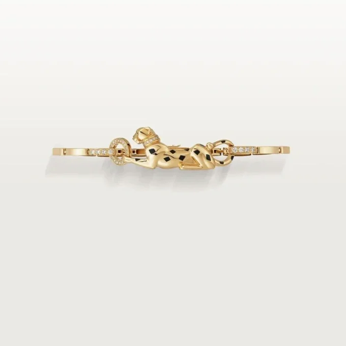 Panthere De Cartier-armband – geelgoud, lak, diamant, tsavoriet, onyx – Cartier
