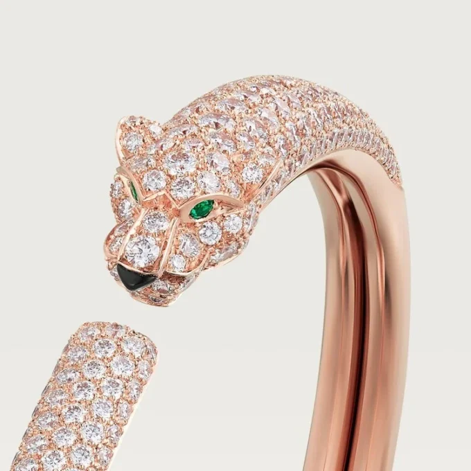 Panthere De Cartier-armband, klein model, bezet