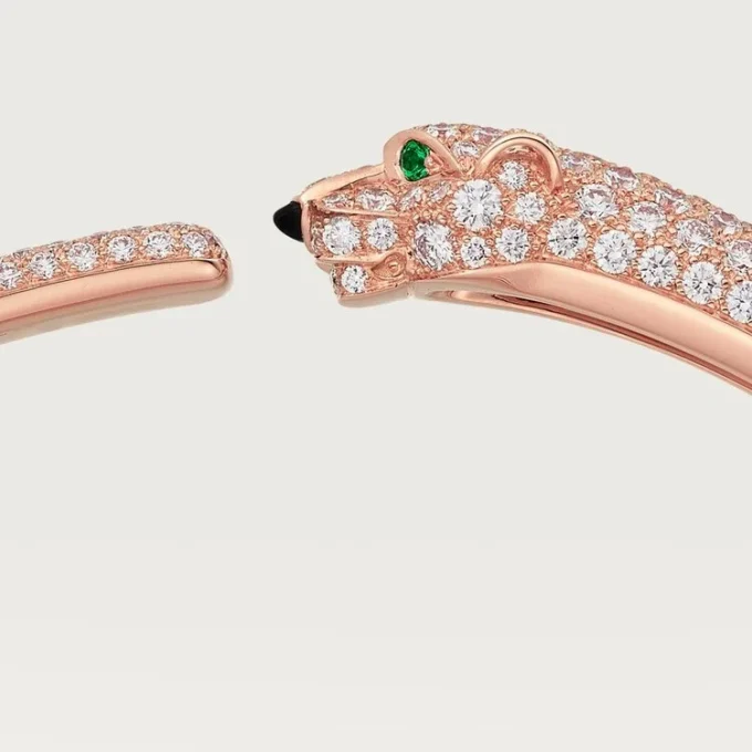 Panthere De Cartier-armband, klein model, bezet