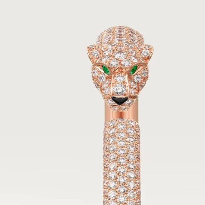 Panthere De Cartier-armband, klein model, bezet