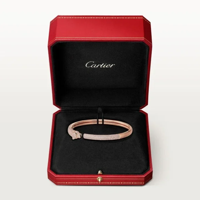 Panthere De Cartier-armband, klein model, bezet