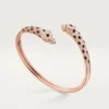 Panthere De Cartier-armband, klein model, half bezet