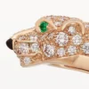 Panthere De Cartier-armband, klein model, half bezet