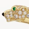 Panthere De Cartier-armband, klein model, half bezet