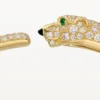 Panthere De Cartier-armband, klein model, half bezet