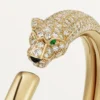 Panthere De Cartier-armband, klein model, half bezet