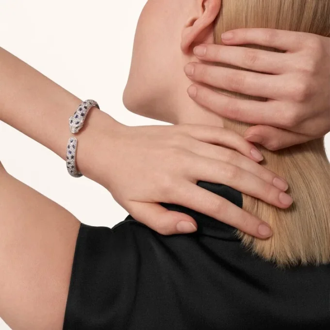 Panthere De Cartier-armband, middelgroot model, bezet