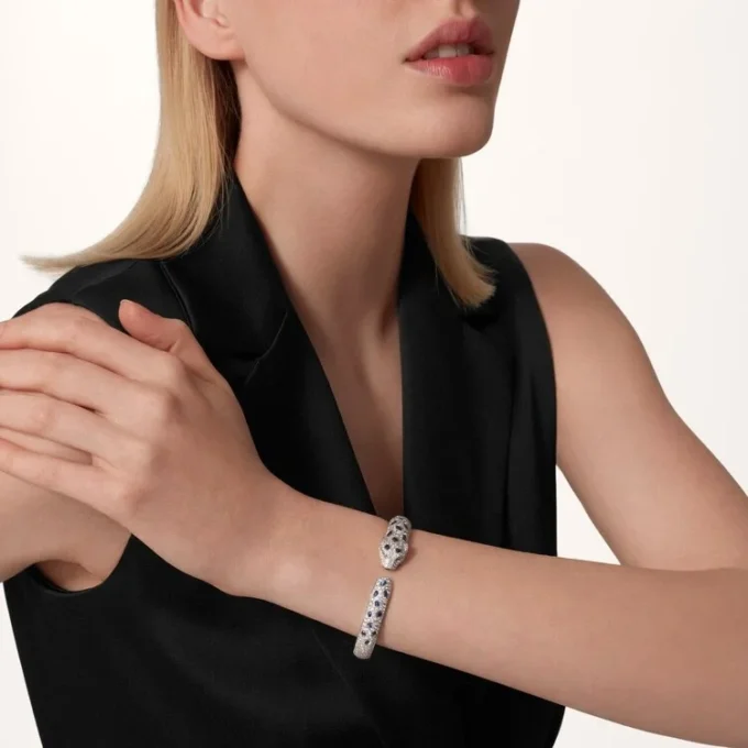 Panthere De Cartier-armband, middelgroot model, bezet