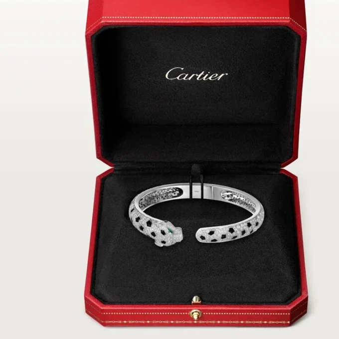 Panthere De Cartier-armband, middelgroot model, bezet