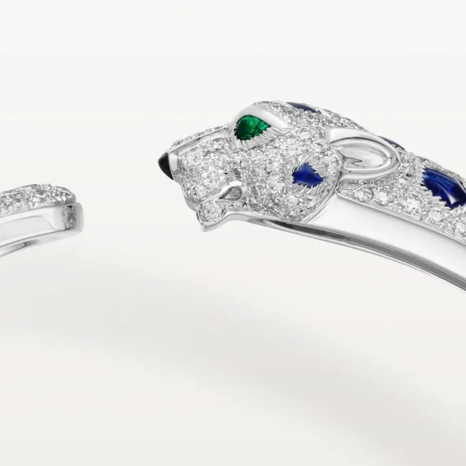 Panthere De Cartier-armband, middelgroot model, bezet