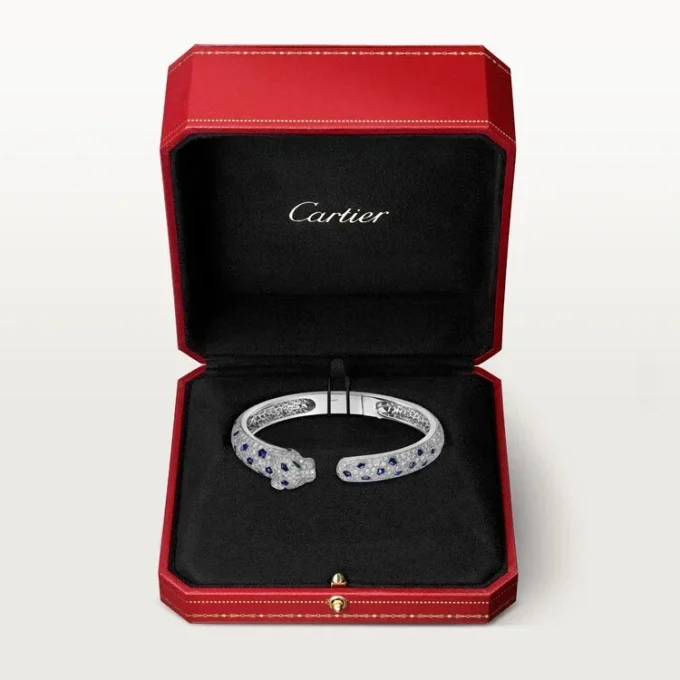 Panthere De Cartier-armband, middelgroot model, bezet