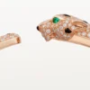 Panthere De Cartier-armband, middelgroot model, half bezet