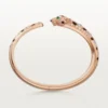 Panthere De Cartier-armband, middelgroot model, half bezet