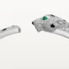 Panthere De Cartier-armband, middelgroot model, half bezet
