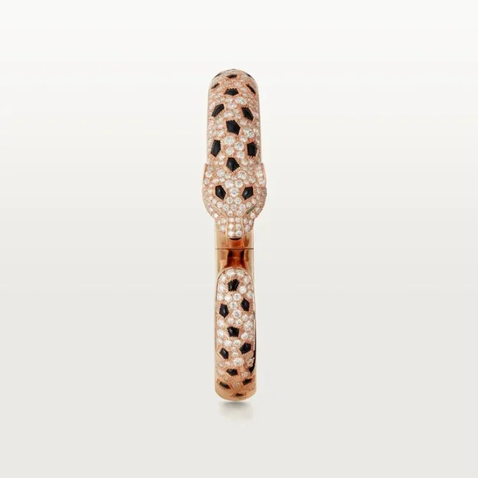 Panthere De Cartier-armband, middelgroot model, half bezet