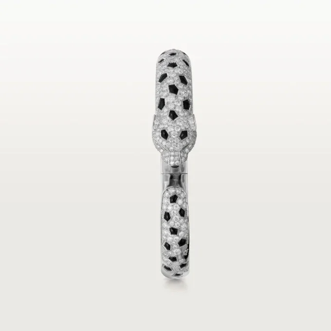Panthere De Cartier-armband, middelgroot model, half bezet