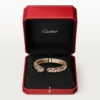 Panthere De Cartier-armband, middelgroot model, half bezet