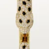 Panthere De Cartier-armband, middelgroot model, half bezet