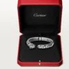 Panthere De Cartier-armband, middelgroot model, half bezet