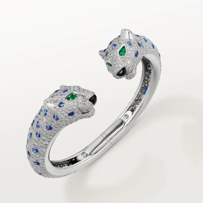 Panthere De Cartier-armband, saffier, bezet
