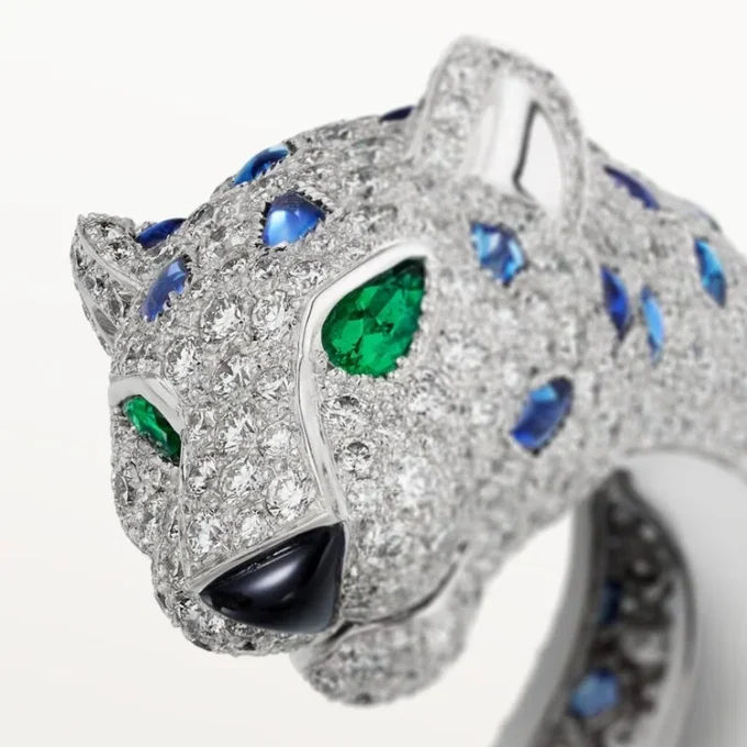 Panthere De Cartier-armband, saffier, bezet