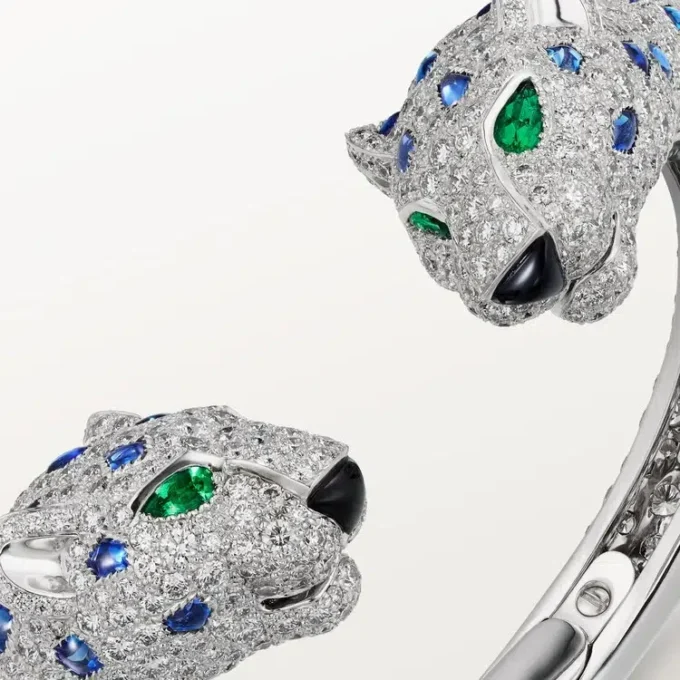 Panthere De Cartier-armband, saffier, bezet