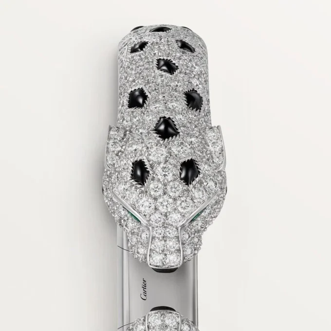 Panthere De Cartier-armband, scharnierend, bezet