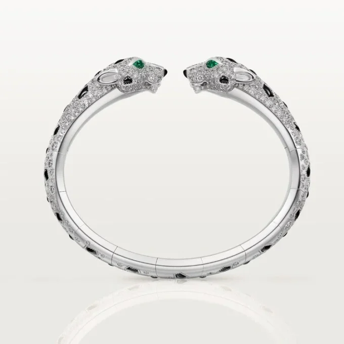 Panthere De Cartier-armband, scharnierend, bezet