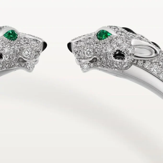 Panthere De Cartier-armband, scharnierend, bezet