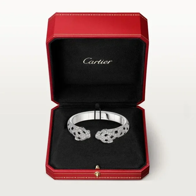 Panthere De Cartier-armband, scharnierend, bezet