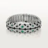 Panthere De Cartier-armband, smaragd, bezet