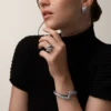 Panthere De Cartier-armband, zwart gelakt, bezet