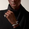 Panthere De Cartier-armband, zwart gelakt, bezet