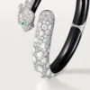 Panthere De Cartier-armband, zwart gelakt, bezet