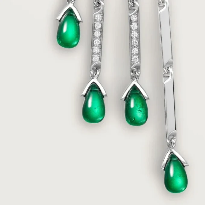 Panthere De Cartier-broche – Witgoud, smaragden, onyx, diamanten – Cartier