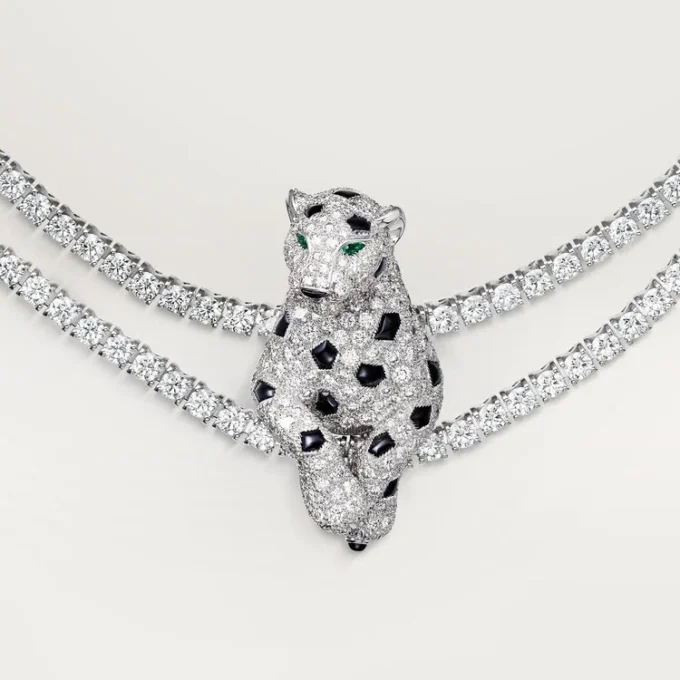 Panthere De Cartier-halsketting, multi-wear, bezet