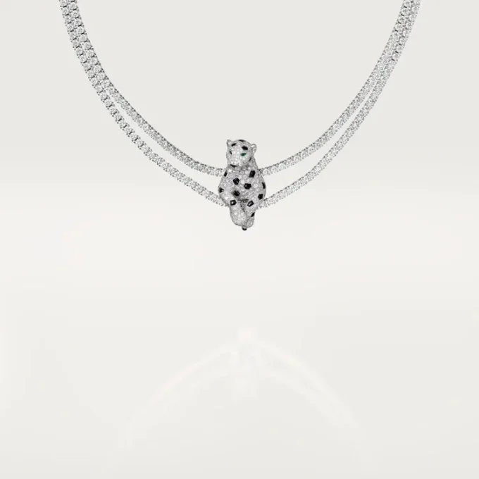Panthere De Cartier-halsketting, multi-wear, bezet