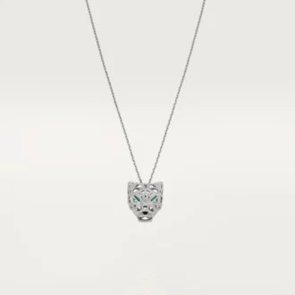 Panthere De Cartier-halsketting – Witgoud, smaragden, diamanten, onyx – Cartier