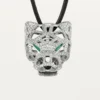Panthere De Cartier-halsketting – Witgoud, smaragden, diamanten, onyx – Cartier